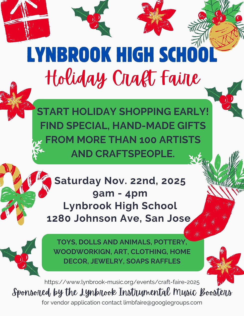 The Lynbrook Craft Faire 11/22/2025!