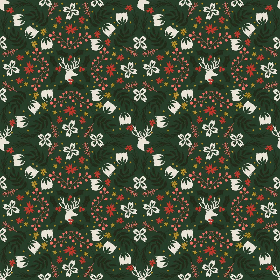 Tinsel On The Trail - Gather - festive metalic fabric