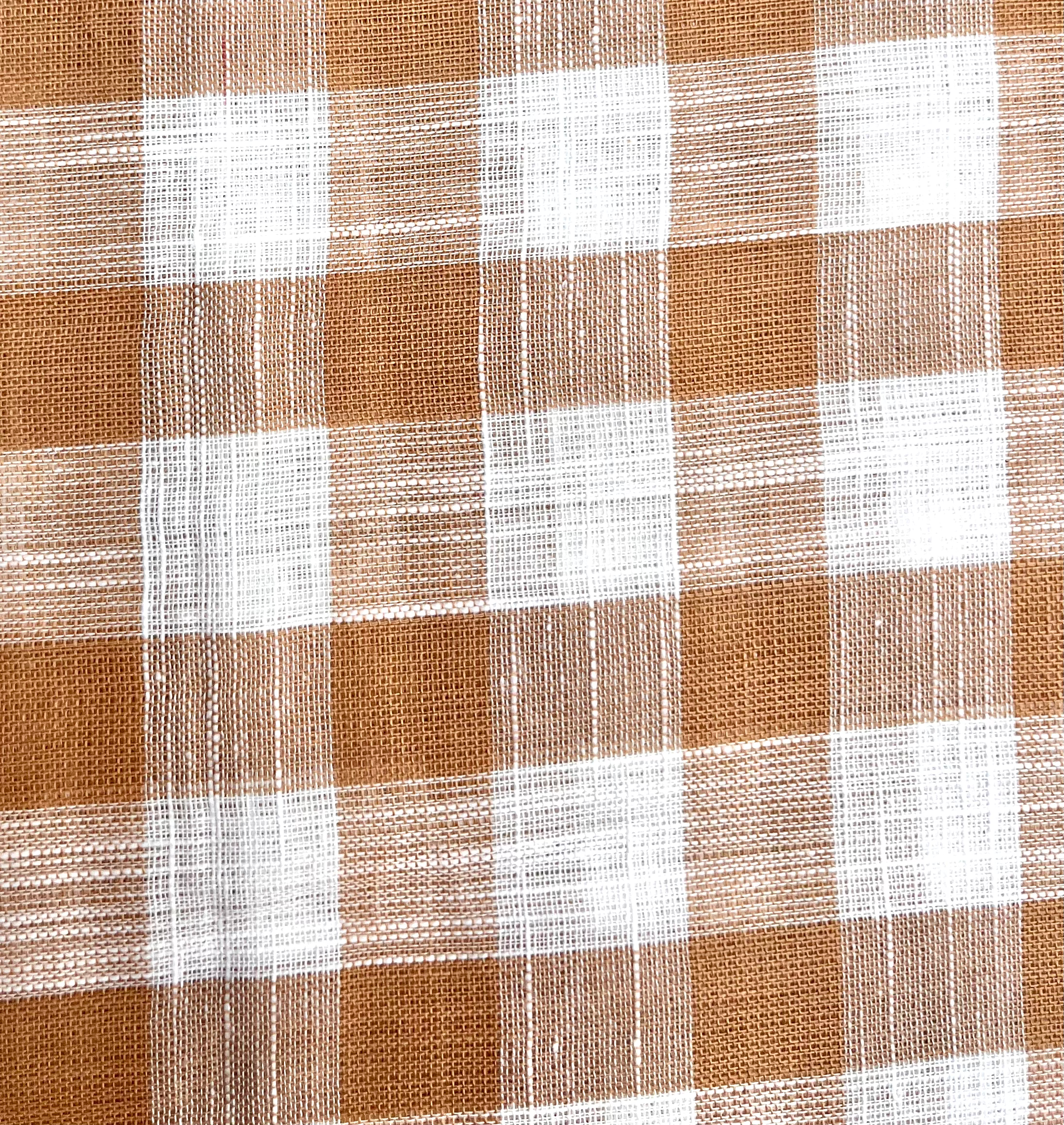Indian Check Woven Taupe Small Squares