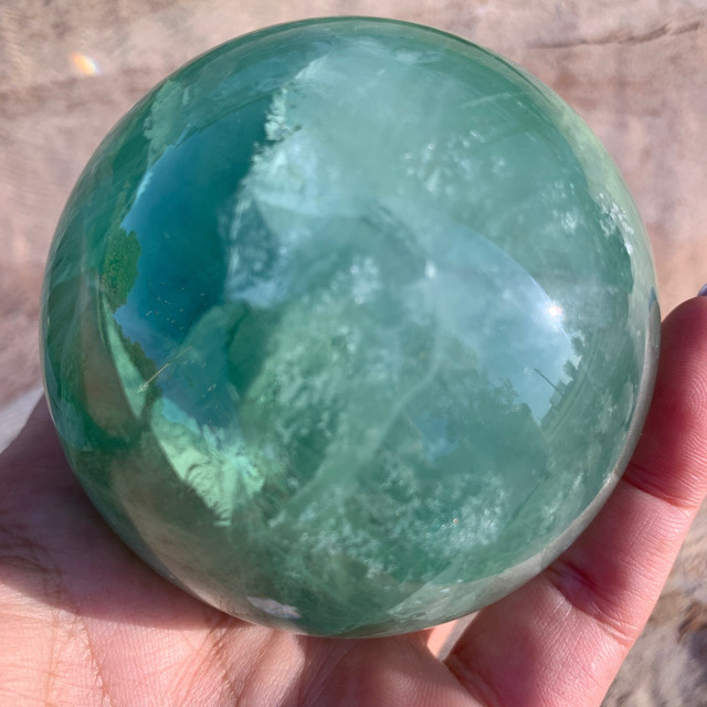 Green Fluorite Sphere