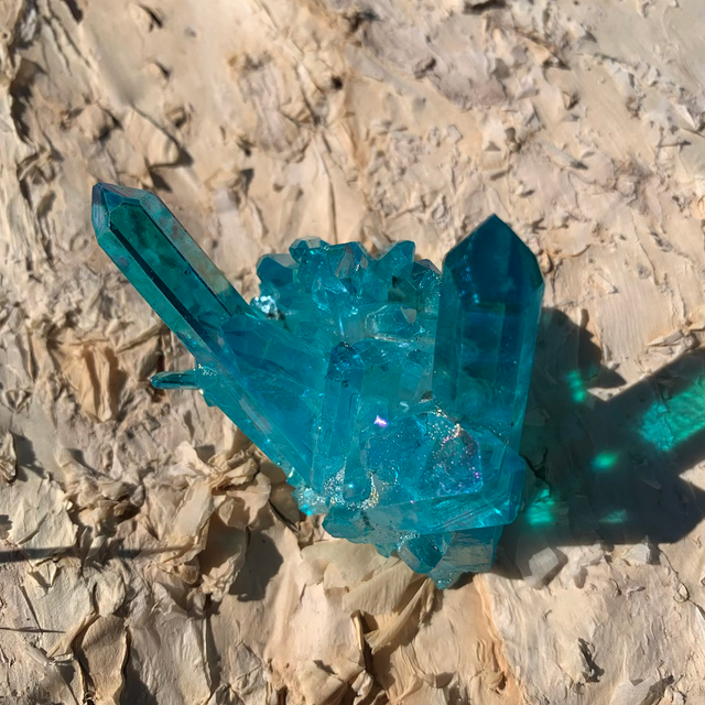 Aqua Aura Quartz Cluster