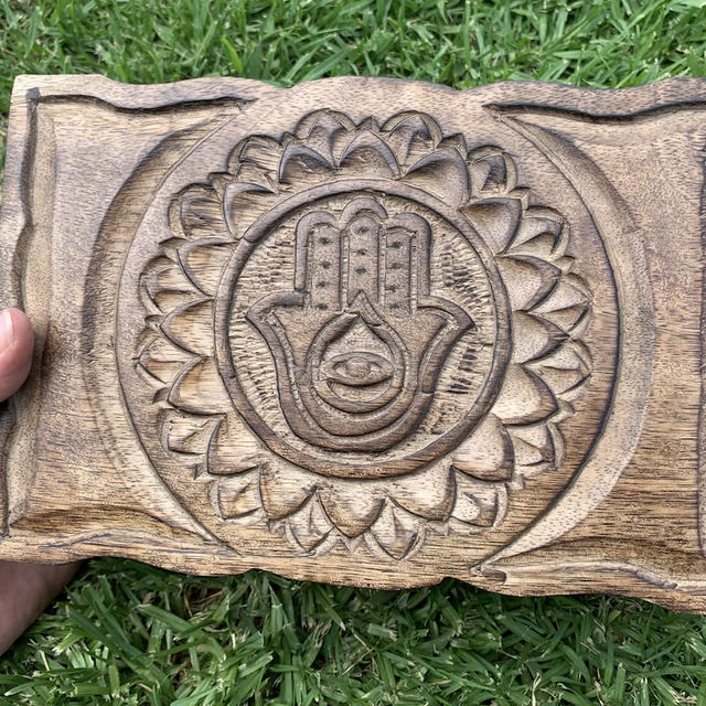 Hamsa Hand Wooden Box