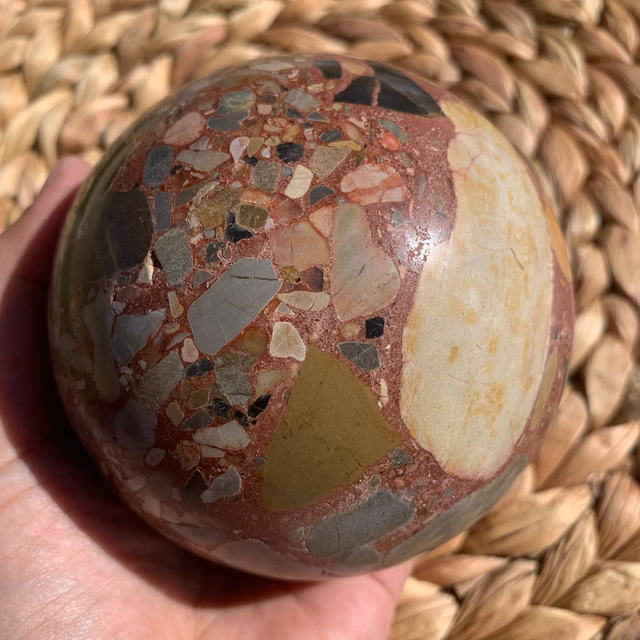 Large Pudding Stone Sphere