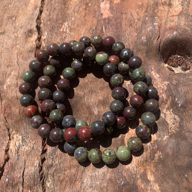 Dragons Blood Jasper Bead Bracelet