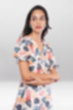 Thumbnail: ABSTRACT PRINTED MIDI DRESS SIDE