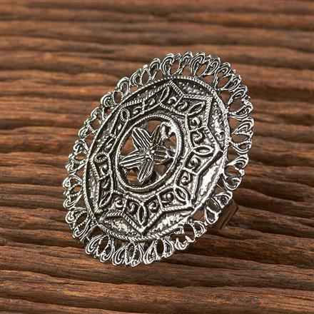 Adjustable Ring With Oxidised Plating