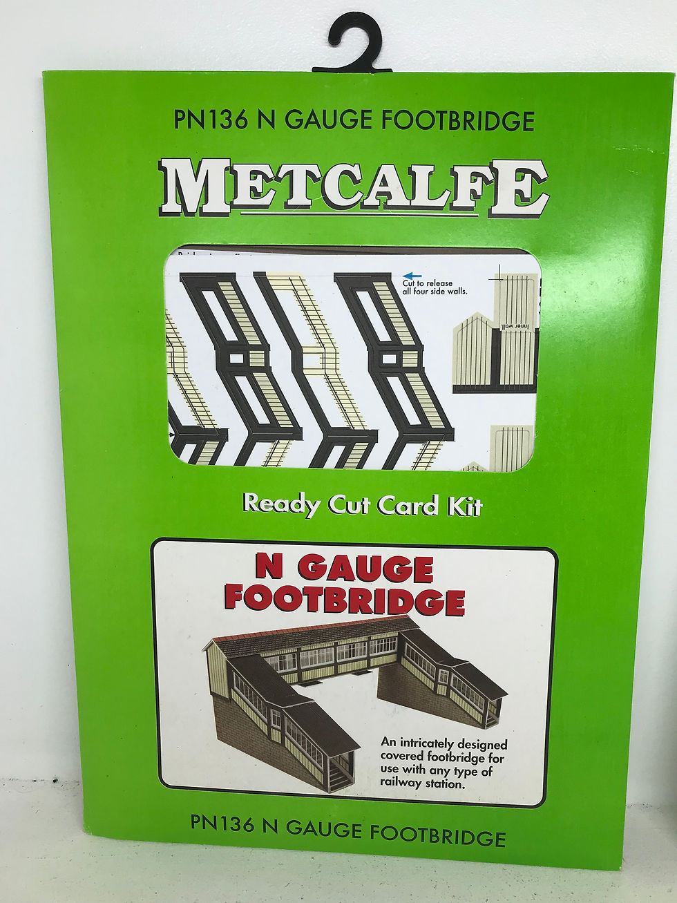 METCALFE N GAUGE PN136 COVERED FOOTBRIDGE CARD KIT