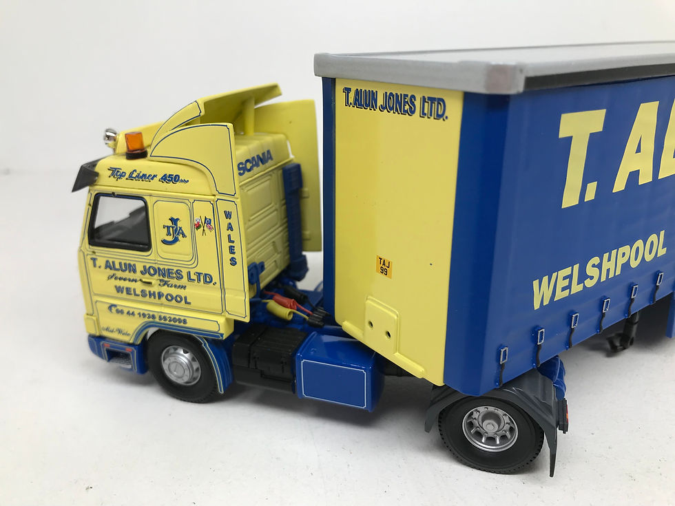 Thumbnail: CORGI 1:50 SCALE DIECAST CC14804 SCANIA 143 + T. ALUN JONES WELSHPOOL TRAILER