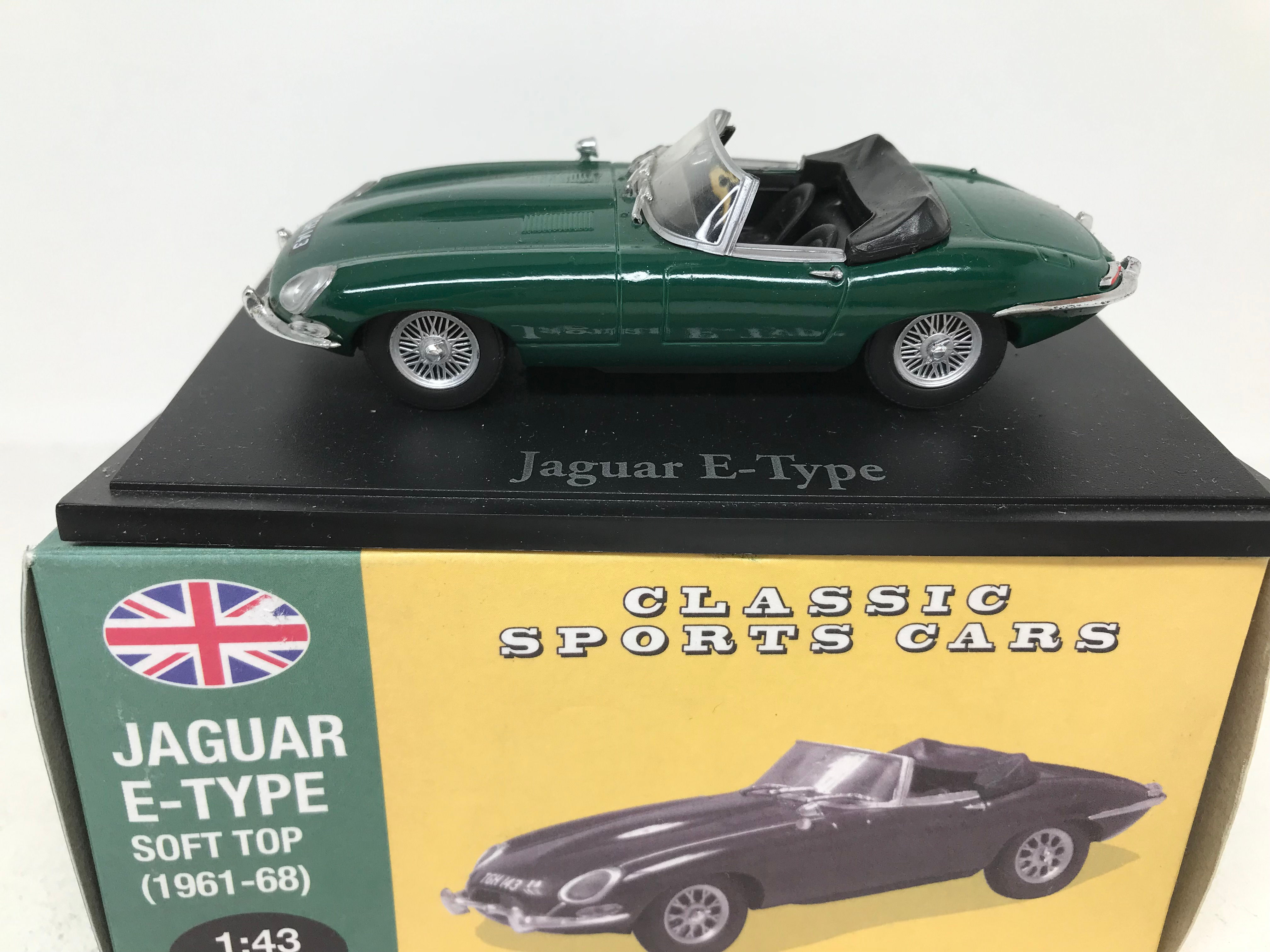 ATLAS EDITIONS DIECAST 1/43 SCALEJAGUAR E TYPE DHC in GREEN