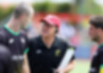 Peter Miskimmin as Assistant Coach for the Central Falcons in the 2020 Premier Hockey League. Photo Credit: Hockey NZ
