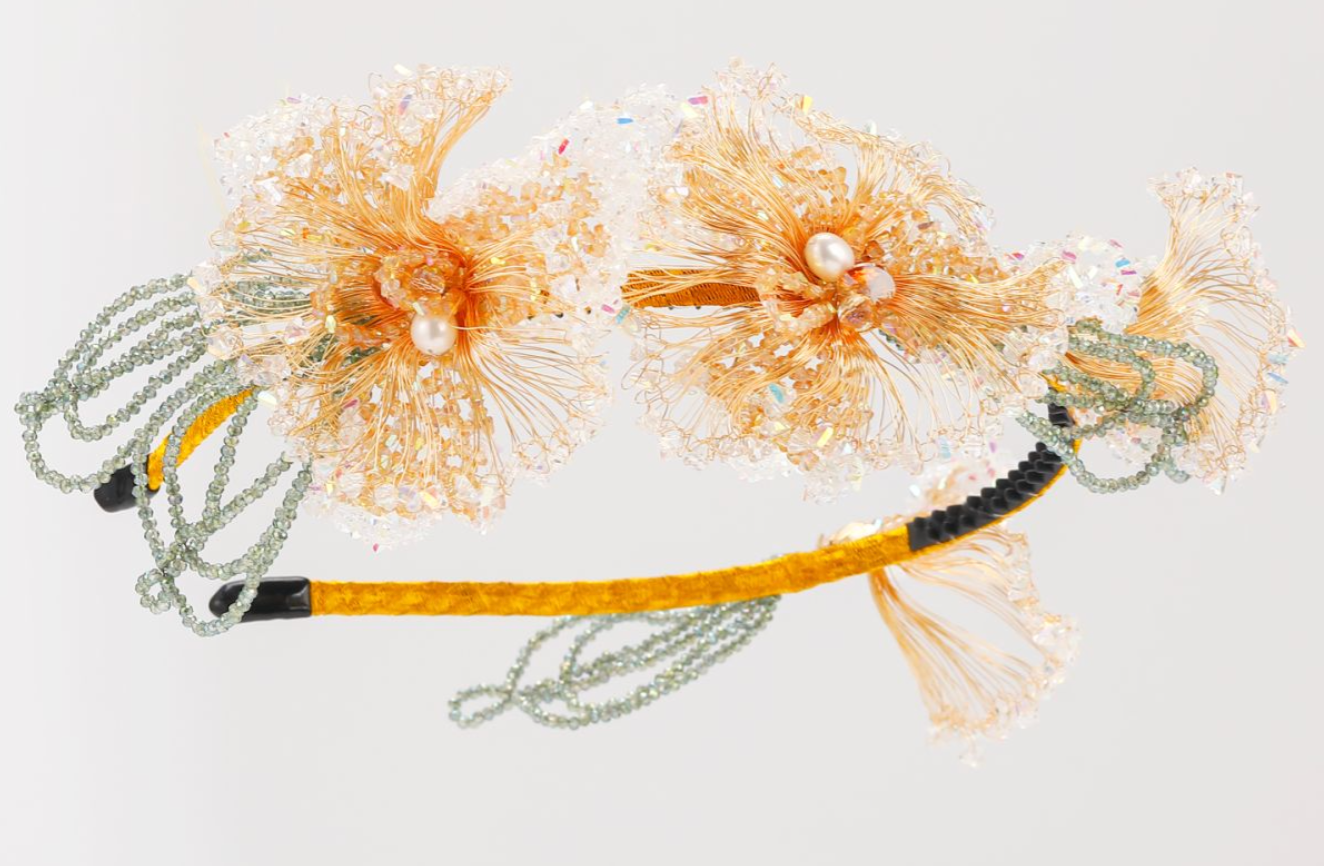 Golden Begonia Headband