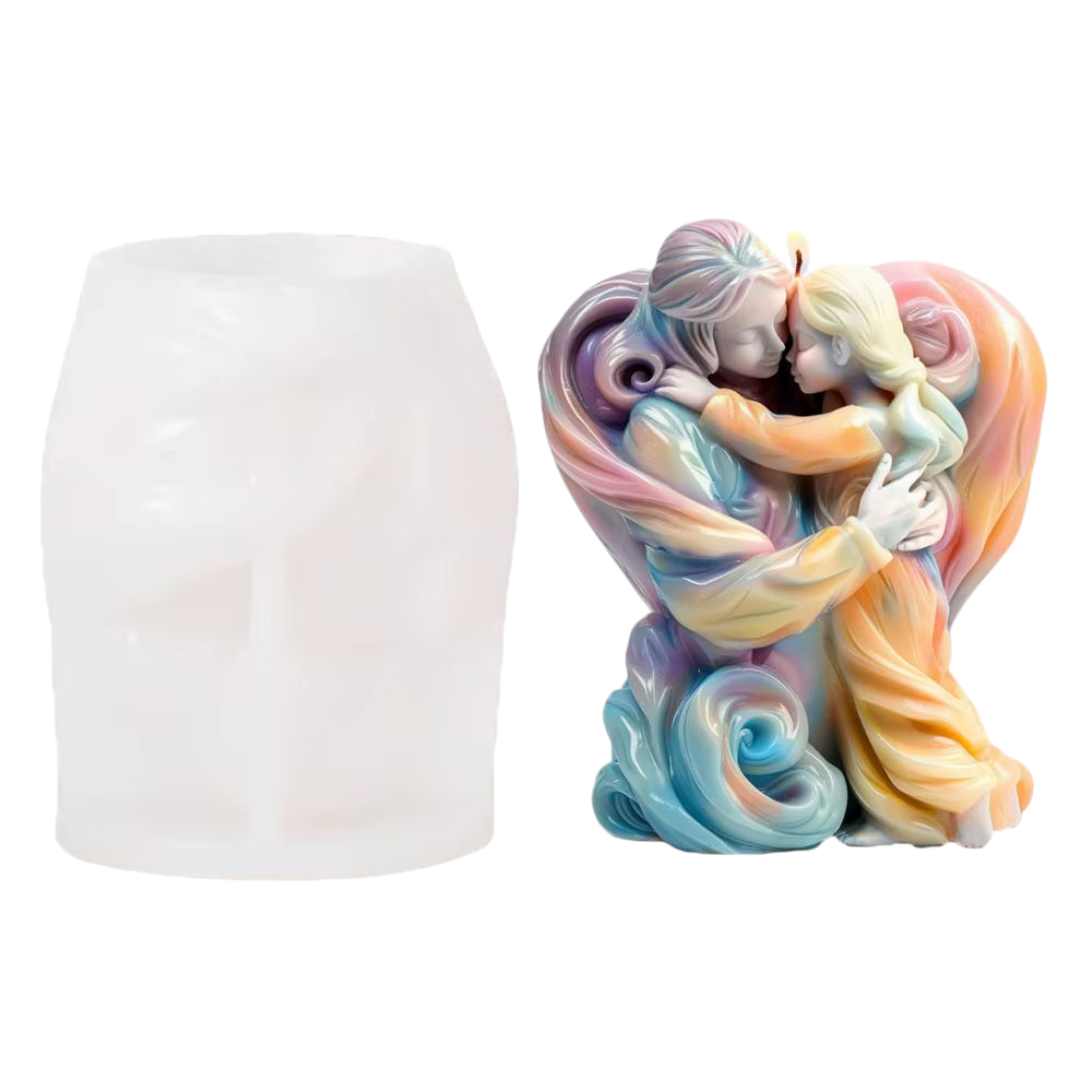 Molde silicón vela virgen con bebe 001