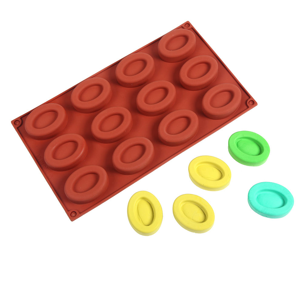 Molde silicón rosca ovalado x12