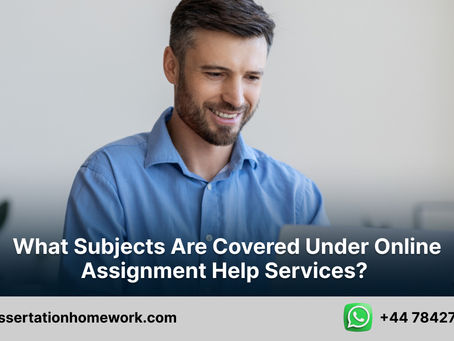 What subjects are covered under online assignment help services?