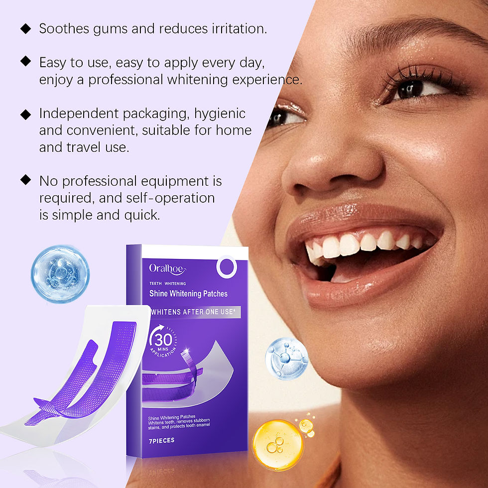 Miniatura: Purple Teeth Whitening Strips Brighten Tooth Remove Plaque Stain Cleaning Oral H