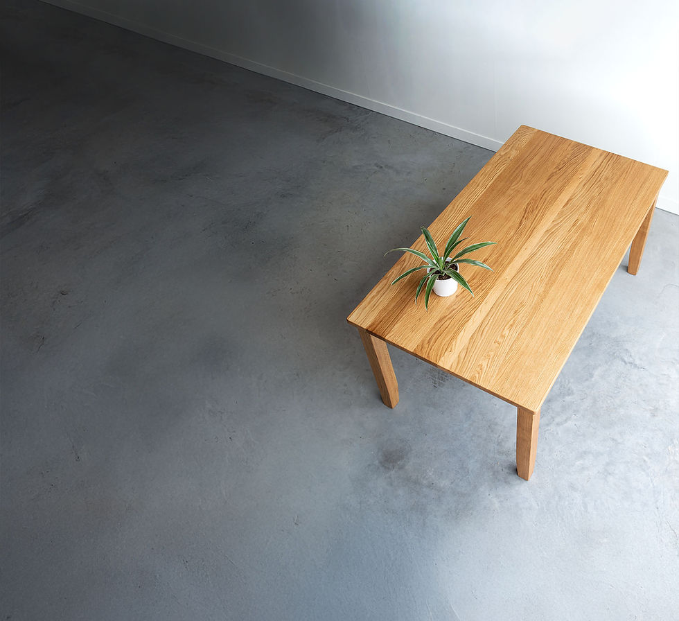 Eiken tafel op maat gemaakt