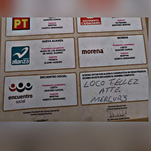 No es broma : Loco Téllez También apareció en la boleta electoral