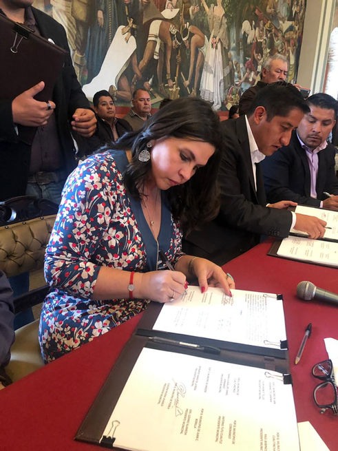 Texmelucan firma convenio Intermunicipal