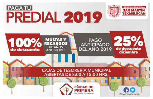 ¡Habrá descuentos predial en el mes de diciembre!