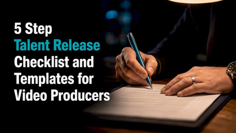 Producer signing a talent release form