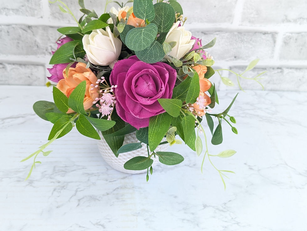 Thumbnail: Beautiful sola wood flower arrangement