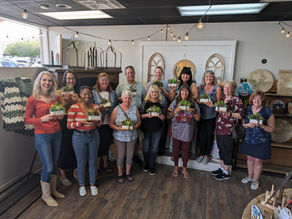 Sola Flower Obsessions custom made wooden flower in person class