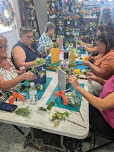 Sola Flower Obsessions custom made wooden flower in person class