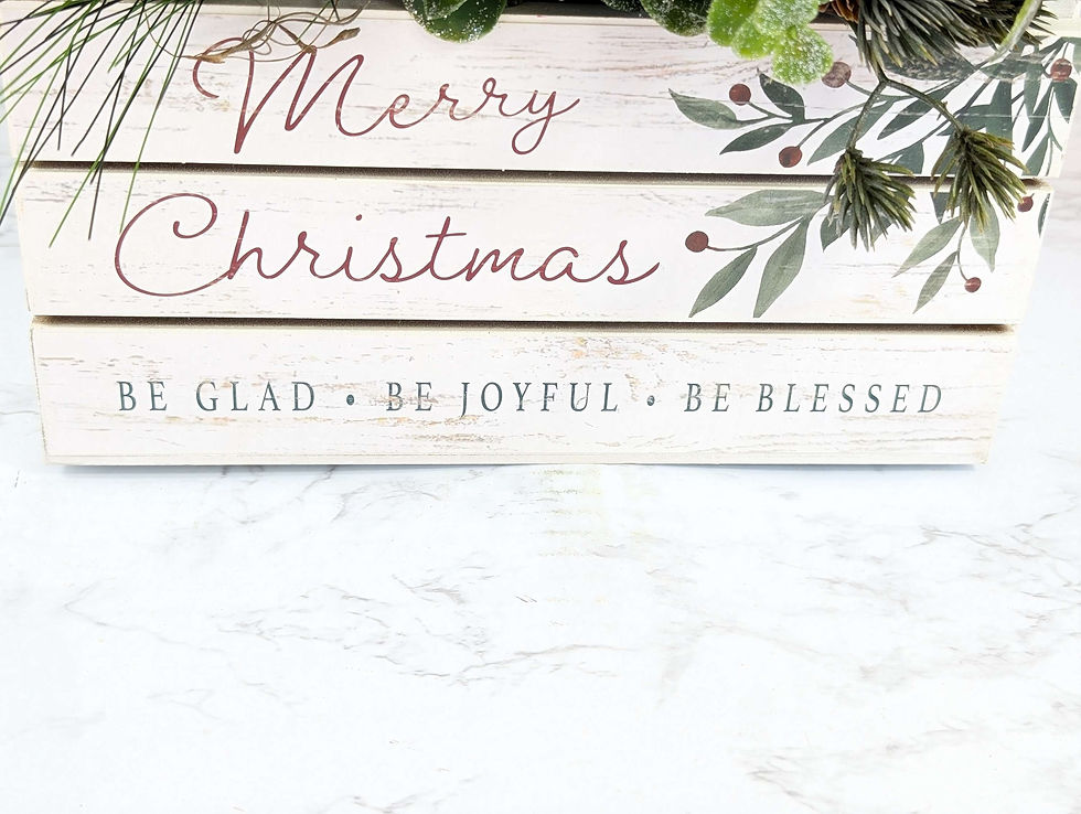 Thumbnail: Merry Christmas sign: Be glad, be joyful, be blessed