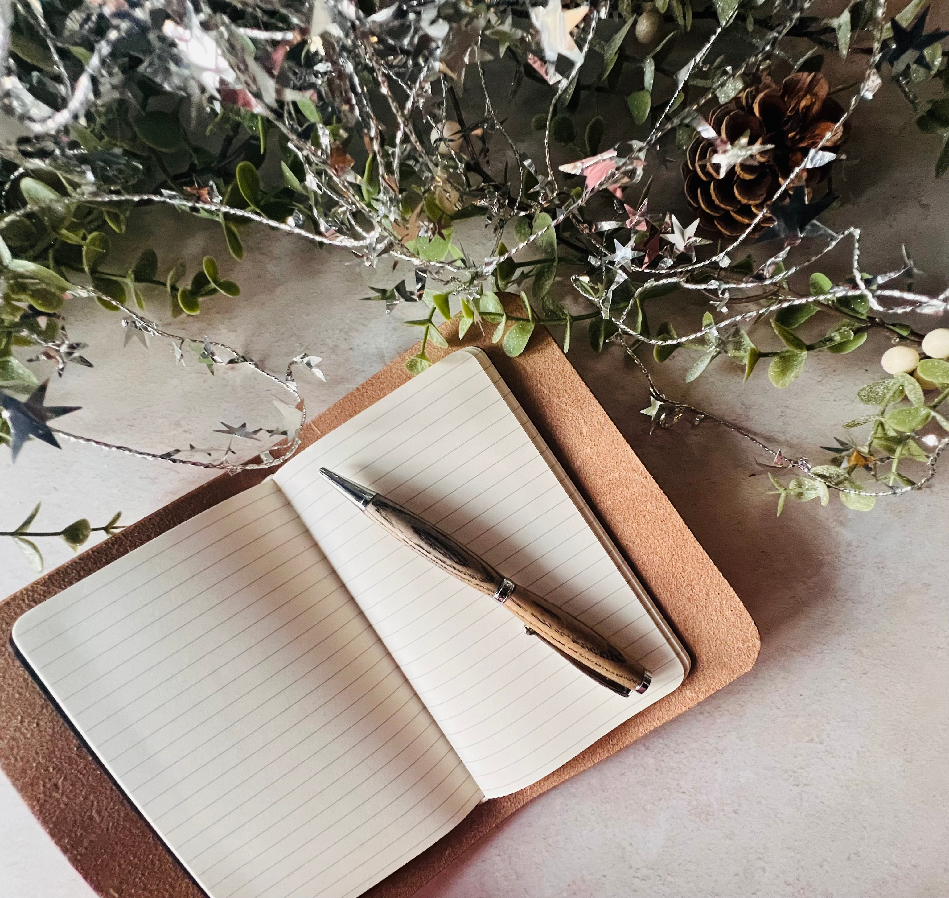 Morgan + Wells oak bark tanned leather journal