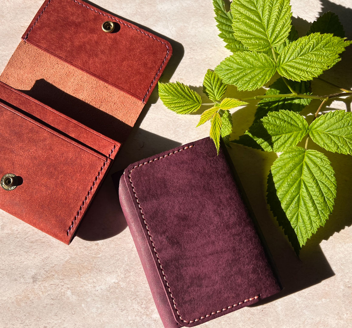 Morgan + Wells Berry Bliss leather purse