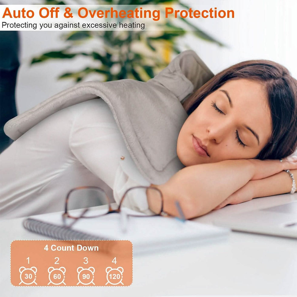 Thumbnail: Large Weighted Heating Pad for Neck and Shoulders