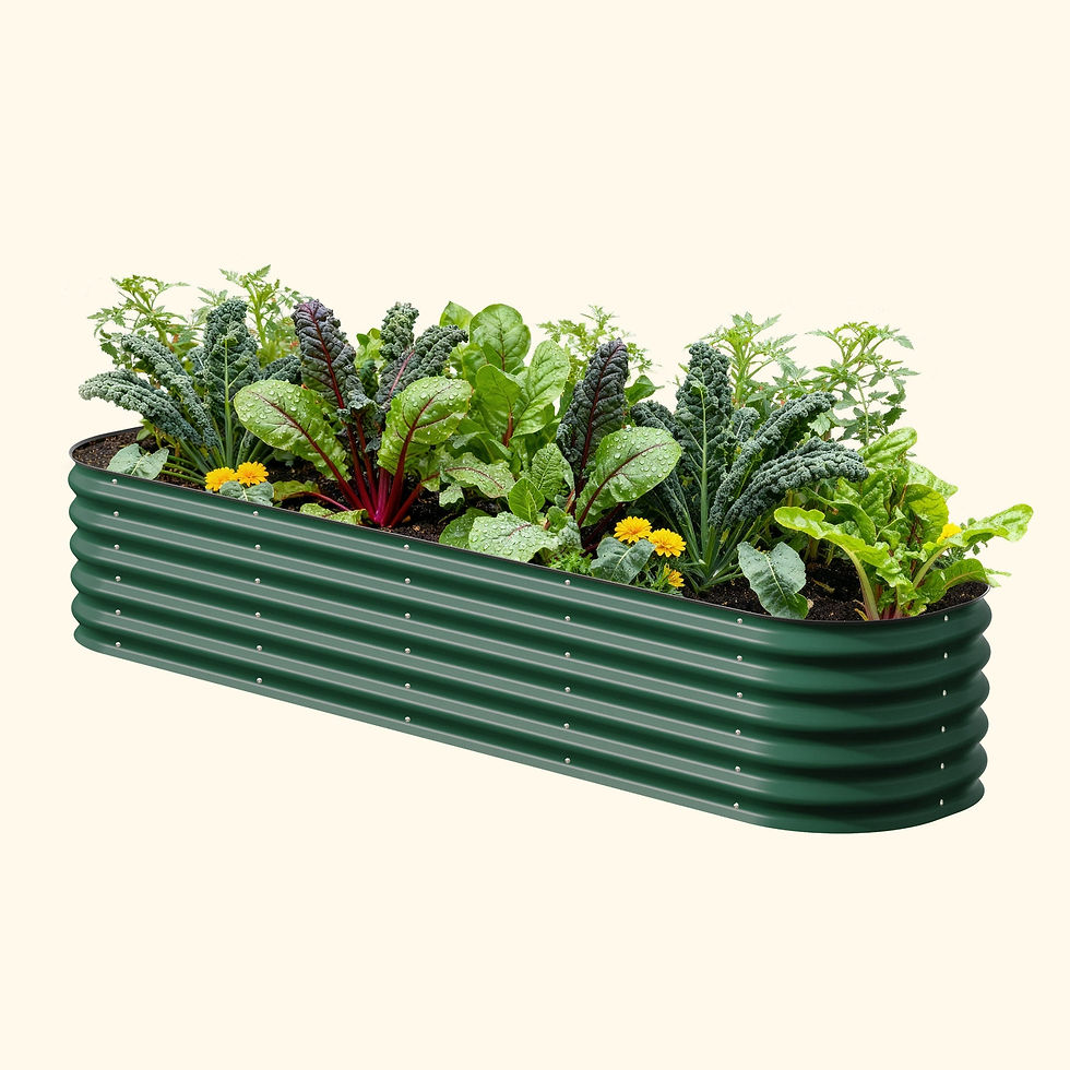 Thumbnail: 17" Tall 9 In 1 Large Modular Metal Raised Garden Bed Kit