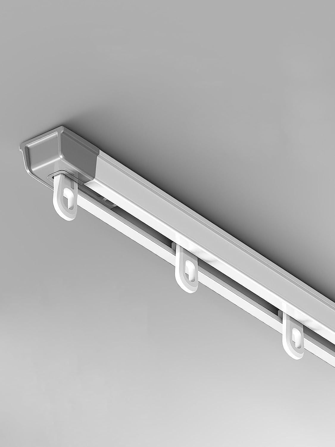 Ceiling Curtain Track (32.8In-60In), Retractable Ceiling Rails Set