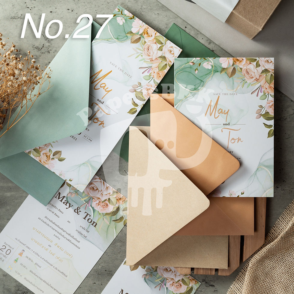 ภาพขนาดย่อ: (Set) การ์ด 4x9 in + ซอง !!ฟรี สติ๊กเกอร์ No.16 -30