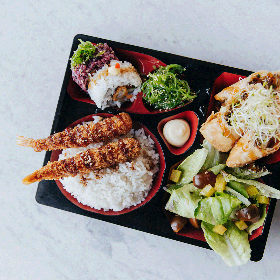 Sushi Soldier sushi Christchurch, Japanese food Christchurch, ramen Christchurch, fresh sushi rolls, Sushi Soldier menu, sushi catering city centre bento box