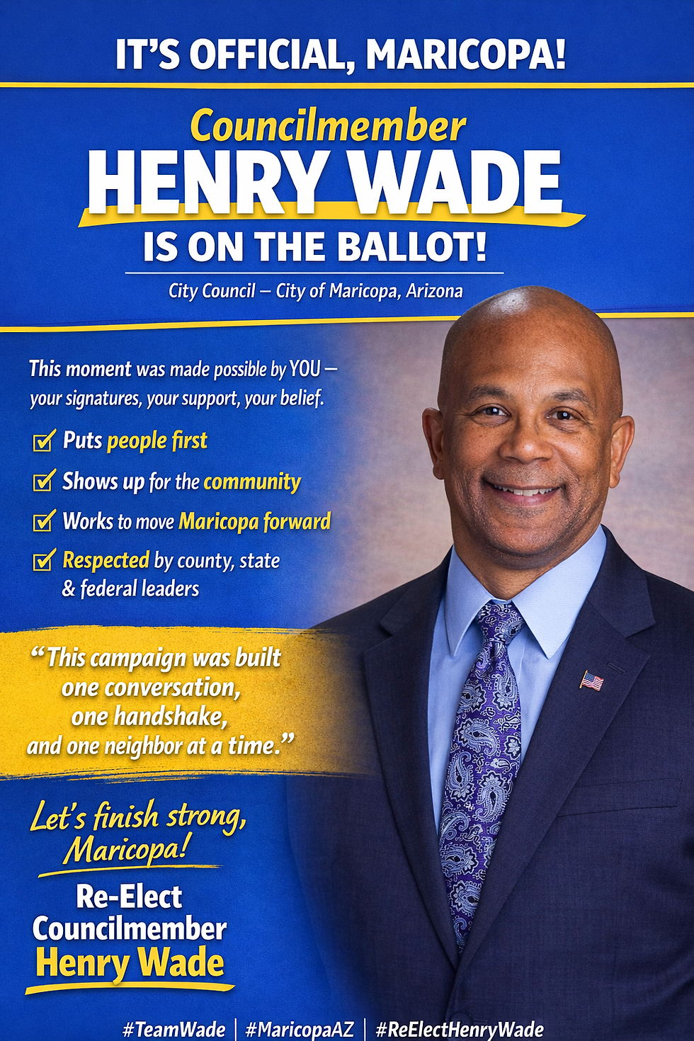 COUNCILMEMBER HENRY WADE IS ON THE BALLOT.png