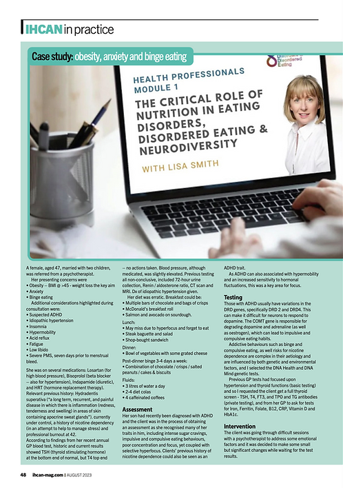 IHCAN magazine article with Lisa Smith