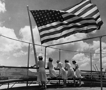 Navy Nurses aboard Hospital ship Solace.