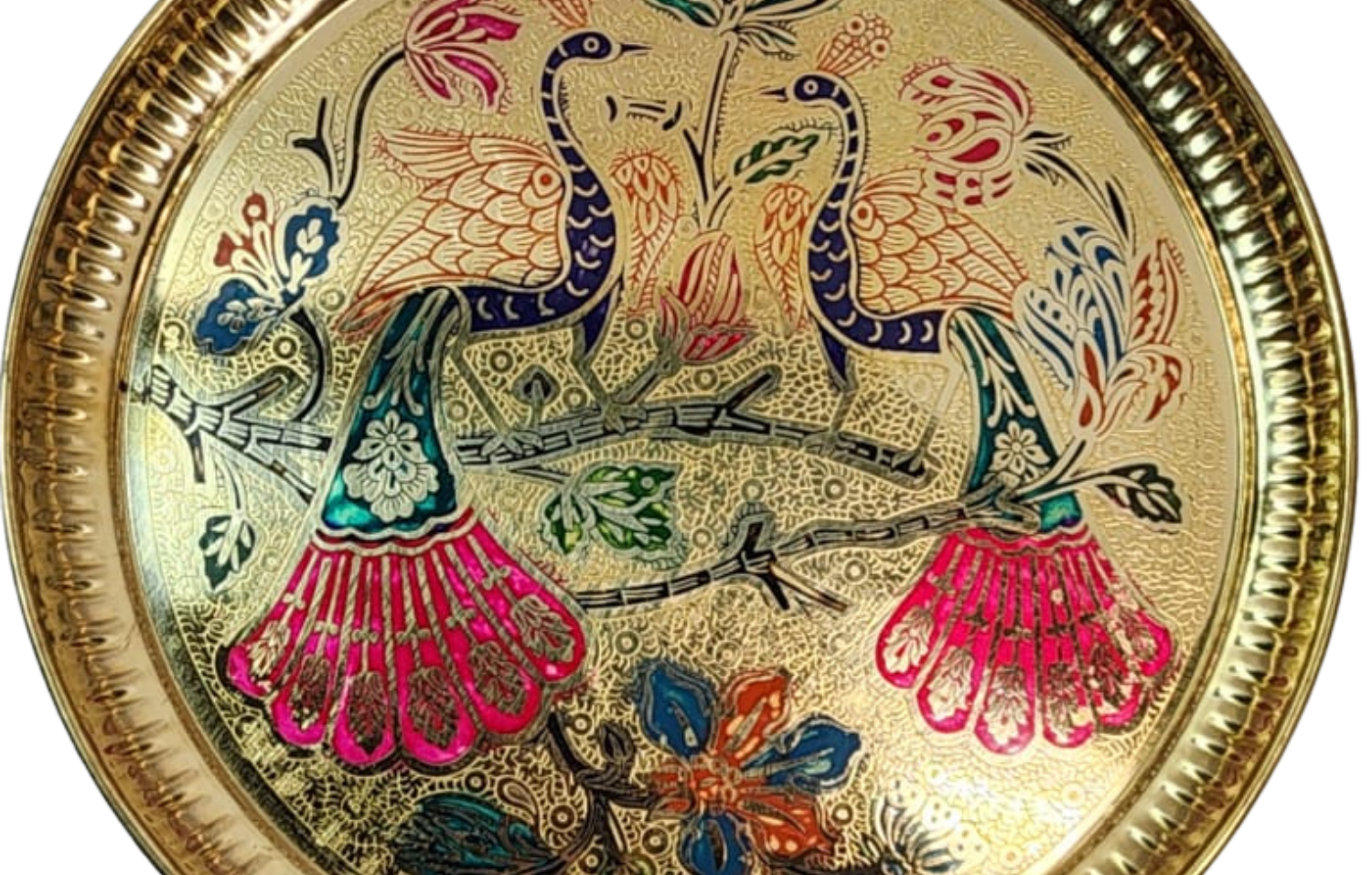 Brass 34 cm Diameter Designer Plate