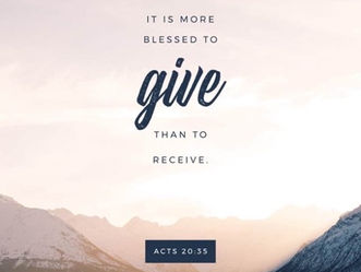 Word of Encouragement - Be a Giver