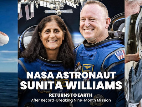 NASA Astronaut Sunita Williams Returns to Earth After Record-Breaking 9 Months Mission
