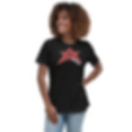 women's tee: black (front)