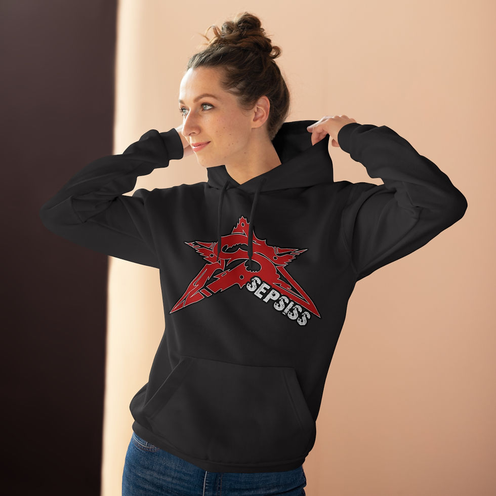 Star Hoodie Unisex Pullover (female front)