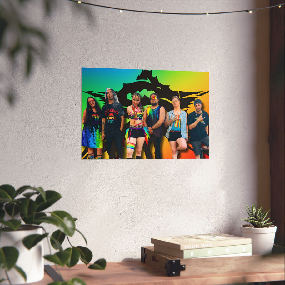 Rainbow Band Poster (lifestyle view)