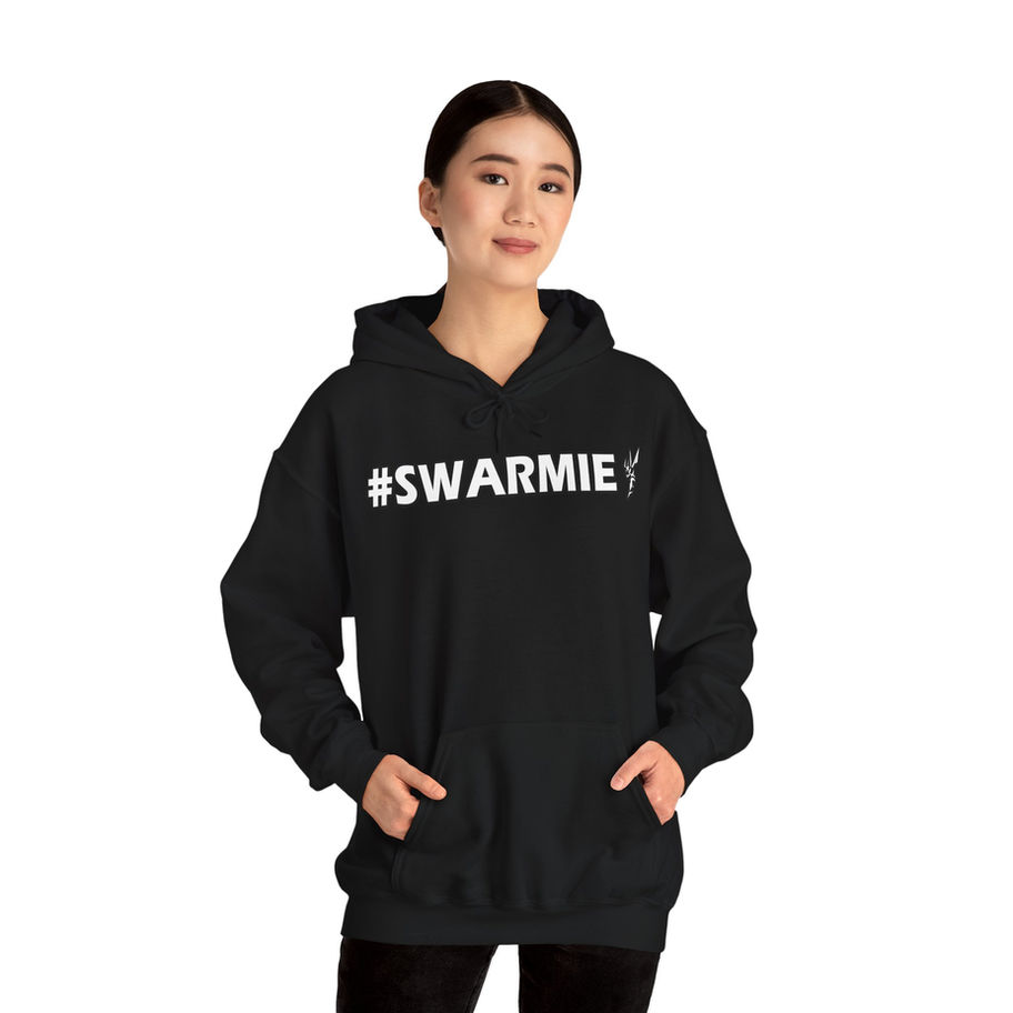#Swarmie Unisex Sweatshirt (black front woman)