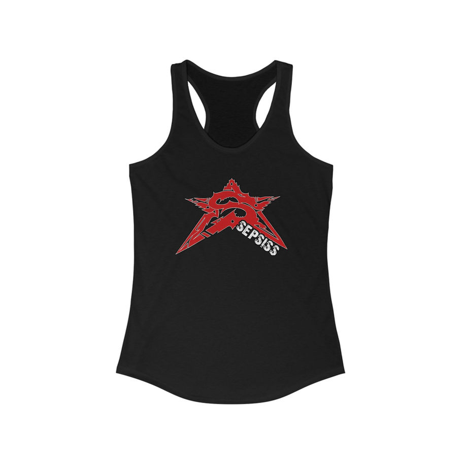Star Racerback Tank (black front)