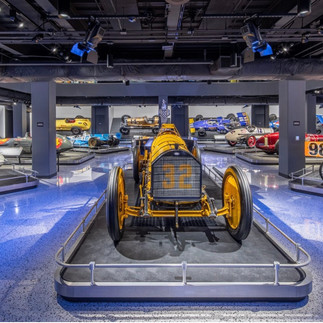 Display of some of the winning cars that have shaped Indianapolis Motor Speedway history.