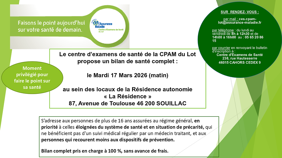 L’équipe pluridisciplinaire du centre d’examens de santé (CES) de la CPAM du Lot