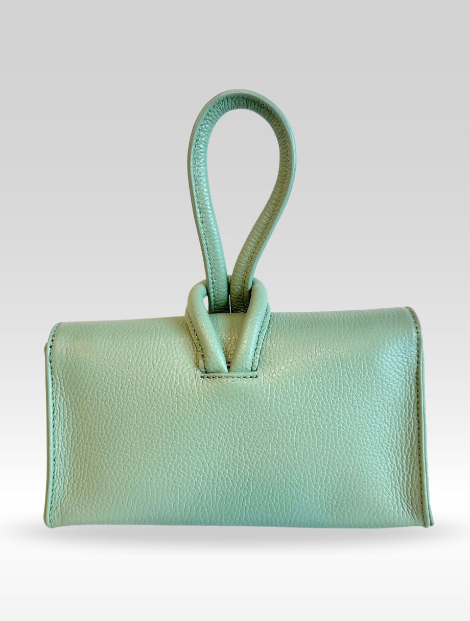 Thumbnail: Wristlet leather bag mint
