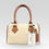 Thumbnail: Mini Cream & Tan Leather Satchel
